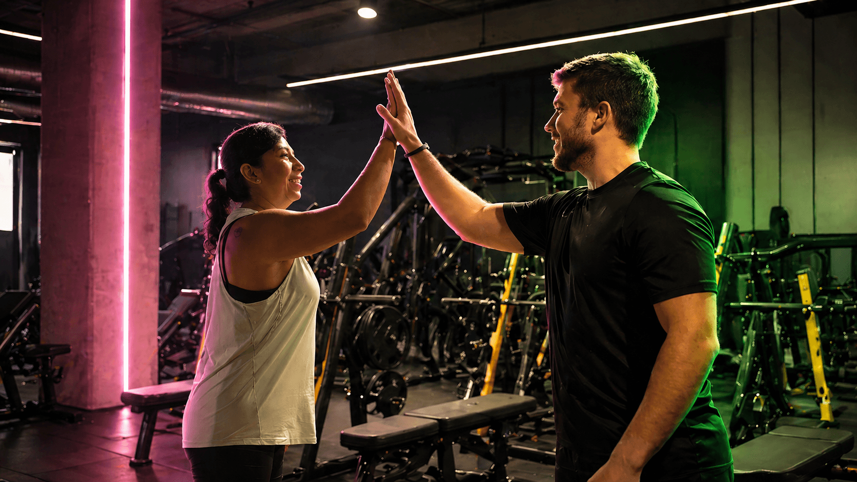 Interior de un club Energie Fitness en España
