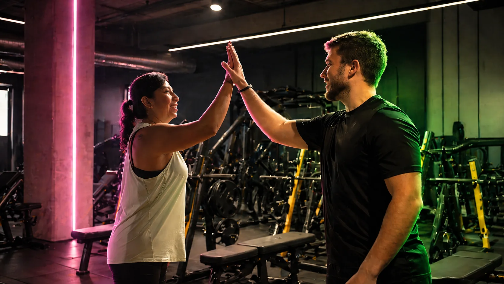 Interior de un club Energie Fitness en España